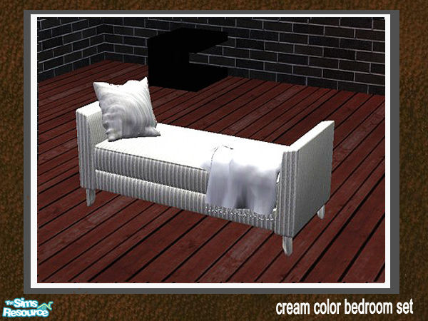 Sims 2 — cream color bedroom set - loveseat by huabanzhu — 