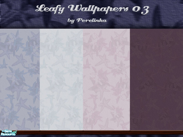 Sims 2 — Leafy Wallpapers 03 - blue by perelinka — Leafy Wallpapers set 03 - blue