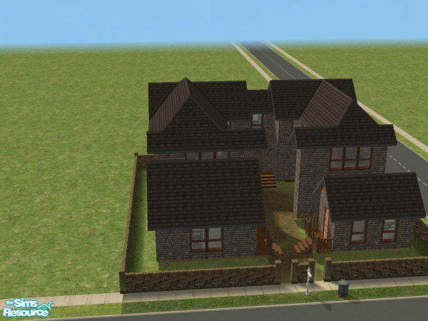 Sims 2 — Spooky Shingle Shacks by cadiva — Built after being inspired by the Too Many Sims Too Little Space competition