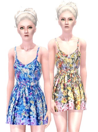 Sims 3 — Vintage Print by Frozen and Iced — New vintage dresses with new quality mesh and new texture with shadow effect.