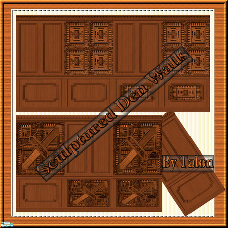 Sims 2 — Parquet Paneling by Cerulean Talon — Rich hard wood, hand carved walls that are guaranteed to help your Sims