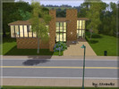 Sims 3 — Casa Mia by Strawbz — Modern 3 bedroom family face-brick house.