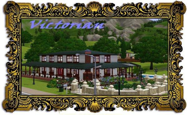 Sims 3 — Victorian by popeye3 — Elegant house, 2 en-suite bedrooms, study, cosy lounge. Open plan Dining room - kitchen