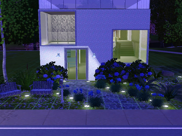 Sims 3 — Snow Beauty by annagxd — A modern house for one sim or a married couple with a loveseat in the front garden and