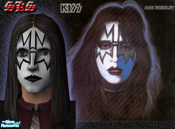 Sims 2 — KISS! Makup set - Ace Frehley by 71robert13 — Ace Frehley AKA The Spaceman, Original lead guitarist for KISS: