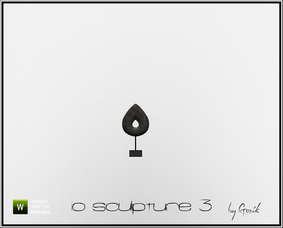 Sims 3 — Io Sculpture 3 by Gosik — Made by Gosik for The Sims Resource. TSRAA