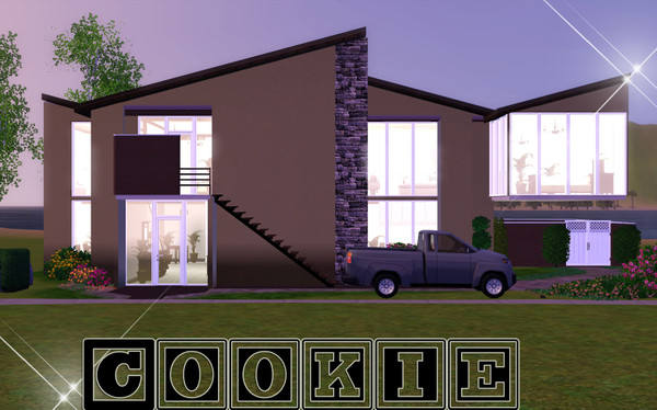 Sims 3 — Cookie *FF* by TSR Archive — Sweet looking little family home in natural colours! It has two stories. First