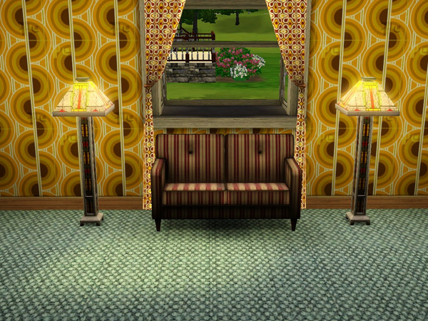 Sims 3 — Retro Wallpaper by OliBean123 — Go back to the seventies with this funky print!
