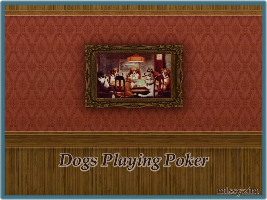 The Sims Resource Mz Dogs Playing Poker