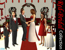 Sims 2 — Red-Bridal Collection by twin2162 — This collection contains 5 clothing items. Bride, Bridesmaid, Flower girl,