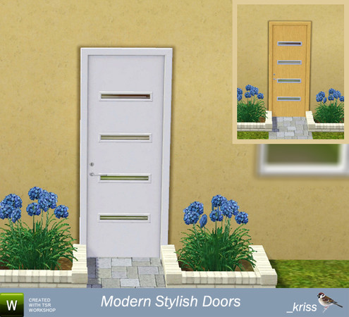 Sims 3 — Modern Stylish Doors - Koto Single by Kriss — Part of the Modern Stylish Doors Set. Stylish door that will