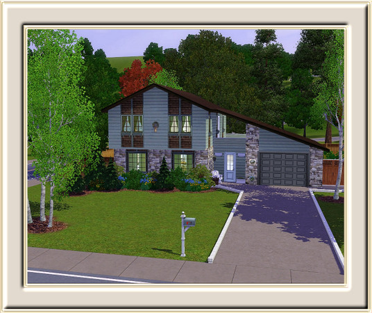 Sims 3 — Highlander by katalina — The Highlander is a traditional 2 story ranch with modern roof lines that really