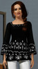 Sims 3 — Sweet's BW Tunic by Sweethne — Black and white tunic with a little Eastern flair.