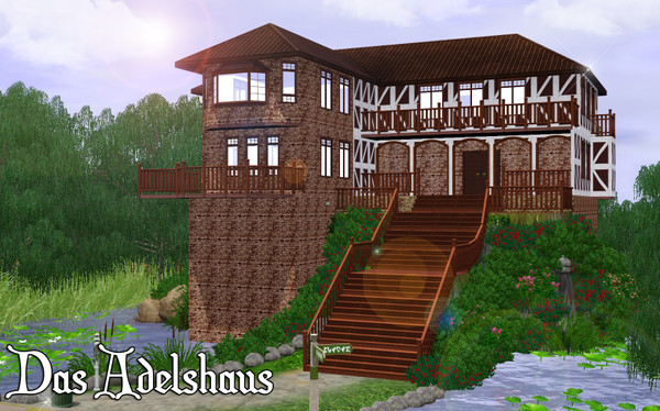 Sims 3 — Das Adelshaus by TSR Archive — Das Adelshaus Old fashioned german family home on a hill The house has two