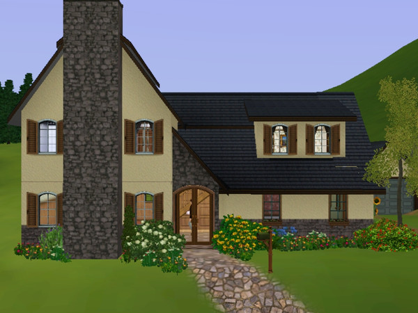 Sims 3 — House on the Hill  by Maxiboy — This house is a lot like a mother's home-made cookie. It makes you happy the
