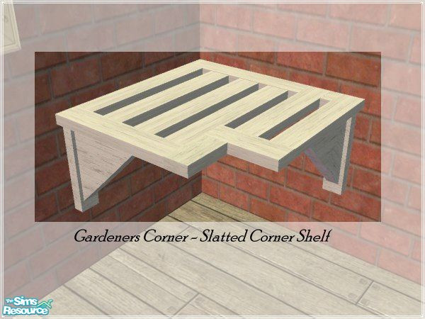 Sims 2 — Gardeners Corner in White - Corner Shelf by mky1374 — Recolor for Shakeshafts Gardeners Corner Corner Shelf