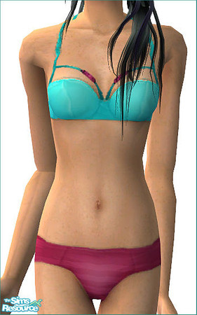 Sims 2 — Cordelia - Pink and blue TF by flinn — Teen female!