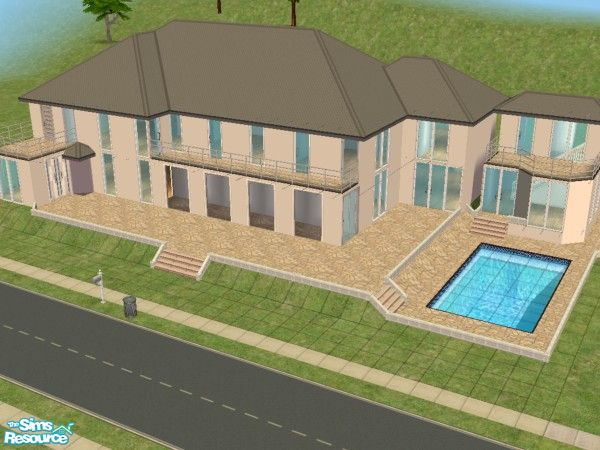 Sims 2 — Summer Retreat by rb_500 — A perfect place to relax. Includes a pool, pool house, large patio, and two second