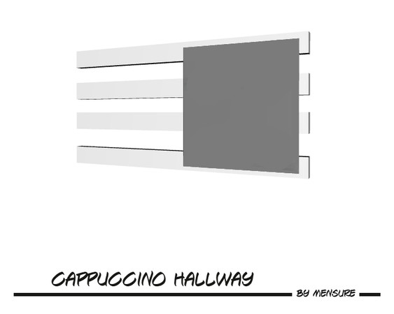 Sims 3 — Cappuccino Hallway Wall Mirror by mensure — Cappuccino Hallway Wall Mirror by mensure. Recolorable.