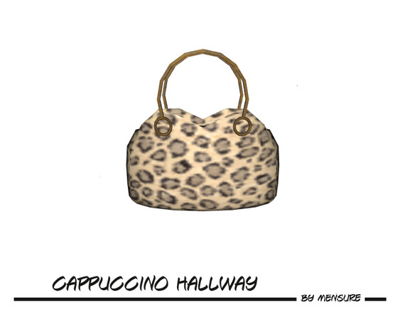Sims 3 — Cappuccino Hallway HandBag by mensure — Cappuccino Hallway HandBag by mensure. Recolorable two parts.