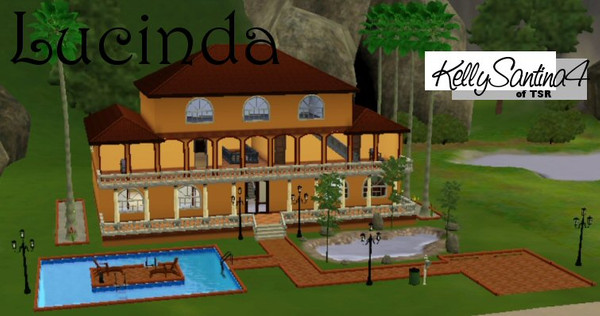 Sims 3 — Lucinda by kellysantina4 — Move into the dream Mediterranean home, Lucinda. This home has an empty 3rd level so