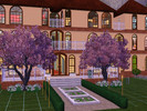 Sims 3 — Waterfall Mansion by fayj3972 — Has 3 floors and a basement. Contains 6 bedrooms, 8 bathrooms, 2 libraries,