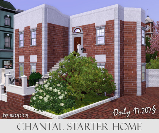 Sims 3 — Chantal Starter Home by estatica — Made for starter sims who would be miserable living in a trailer. 1 kitchen +