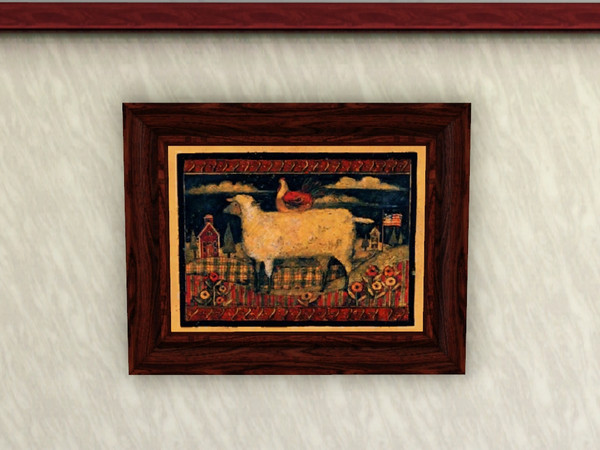 Sims 3 — Folk Art Animal Collection 1 by jezebel_the_nun — Four colorful folk art animals will add personality and charm