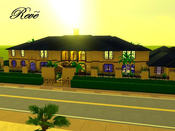 Sims 3 — Reve by Benerskiner — Reve, a Dream! A 2 Story Luxury Mansion. This Elgant Home has 6 Bedrooms, 7 Bathrooms; A