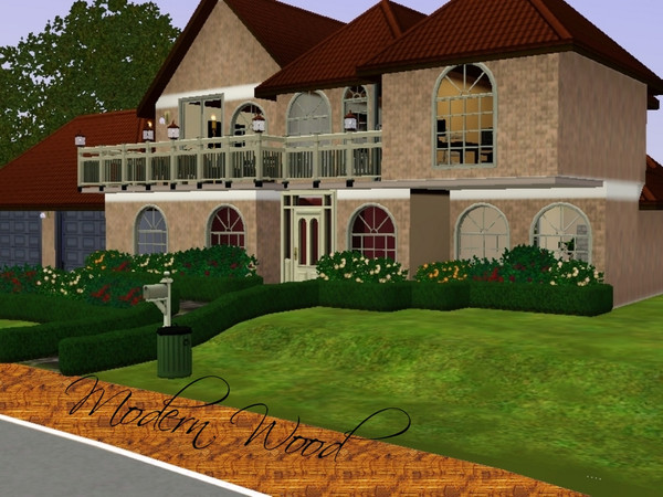 Sims 3 — Modern Wood by nkotb16 — This house is a 2 bedroom, 1 bath, and 2 car garage beautiful house. It has a pool and