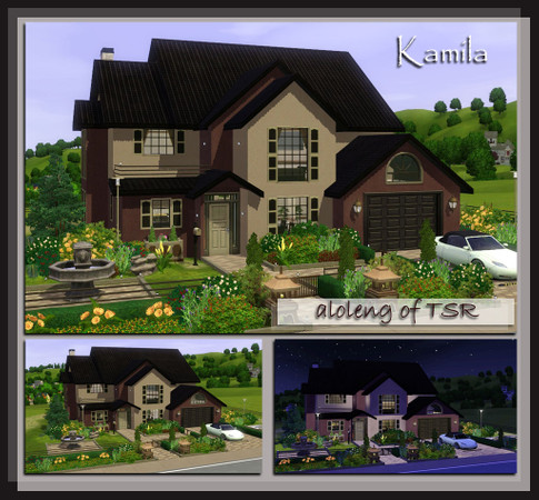 Sims 3 — Kamila by aloleng — 4 bedroom, 2 toilet and bath, powder room, computer loft, family room, living room, kitchen,
