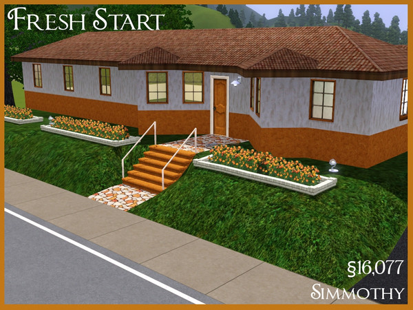 Sims 3 — Fresh Start- starter home by simmothy — Who says you can't live it up without paying a lot? 16,077 gets you a
