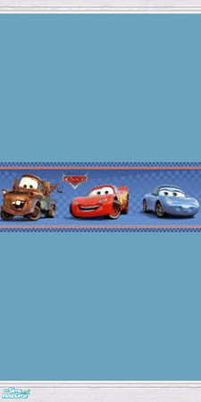 Sims 2 — Cars 2 by sallyhails — Blue paint with Cars border