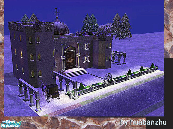 Sims 2 —  castle by huabanzhu — a litte castle ,just 2x3 lotsize .there are lots custums not in pakage,but you can find