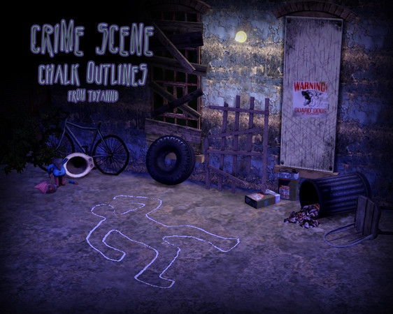 Sims 3 — Crime Scene Chalk Outlines 1 by tdyannd — Because of the popularity of my Drop Dead Rugs, I decided to make some