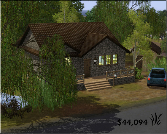 Sims 3 — Twinbrook Farm by elanorbreton — Stone farmhouse with two bedrooms, two bathrooms, living room, kitchen, laundry