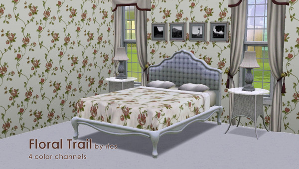 Sims 3 — Floral Trail by ricslady99 — Floral Trail, 4 recolor-able palettes.