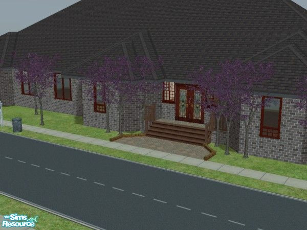Sims 2 — Traditional Mansion by rb_500 — The largest house I\'ve created so far. Its main feature is the outside area. A