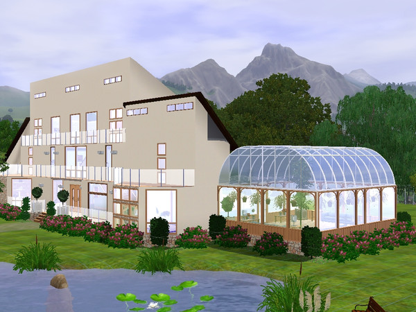 Sims 3 — Posh by Request  by SuZ1101 — Posh mansion by request for Missfashionwales.The arched gateway leads to a two car