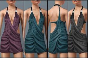 Sims 3 — JP159 Satin Sexy Dress by juttaponath — Satin sexy dress for teens.