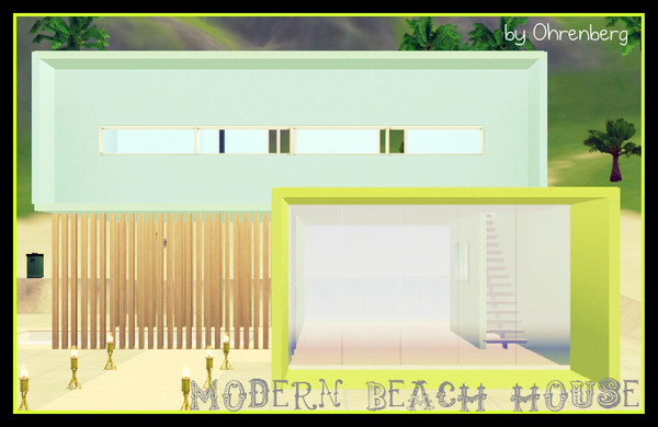 Sims 3 — Modern Beach Condo by Ohrenberg — Pretty little beach house right on the ocean. Not decorated, except for the