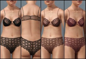 Sims 3 — JPSet50 Lace Underwear by juttaponath — Lace underwear for elders.