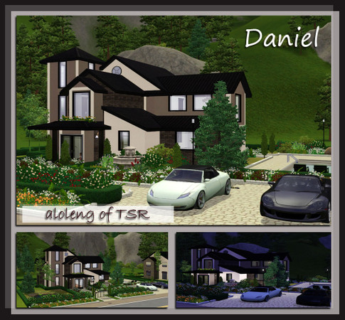 Sims 3 — Daniel by aloleng — 4 bedroom, 3 toilet and bath, 2 car garage home with pool. WA expansion pack needed. Cars