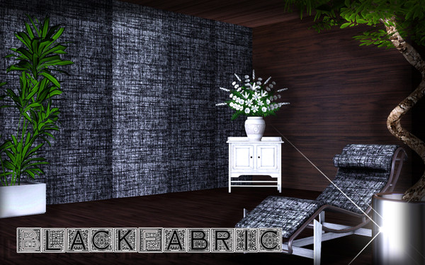Sims 3 — Black Fabric by TSR Archive — Pattern made by Pralinesims for TSR Looks also good on clothes!