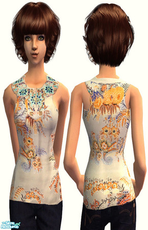Sims 2 — Outfits 13 - Top 14 by irene_busy — (MESH IS FREE) This top can be worn with tucked and untucked bottoms. To
