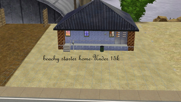 Sims 3 — Beachy Starter Home by Simlight16 — There is a LITTLE bit of CC on this lot, but only, like, 4 items. This can