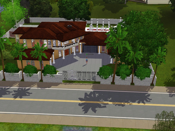 Sims 3 — Luxury Vill by viol85 — Luxury Vill: 3 bathroom, 2 bedroom, livingroom, studywork room, swimming pool, etc... 1