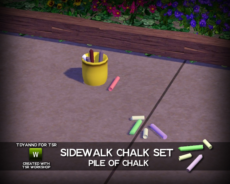 The Sims Resource Sidewalk Chalk Set Chalk