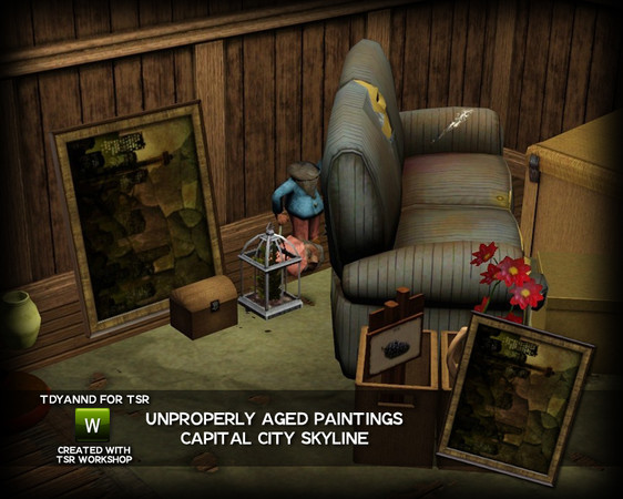 Sims 3 — Unproperly Aged Paintings - Capital City Skyline by tdyannd — 