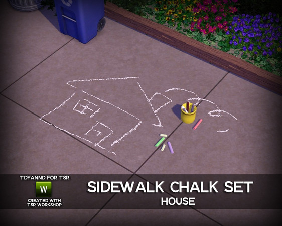 Sims 3 — Sidewalk Chalk - House by tdyannd — 